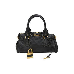 Chloe Paddington Hobo Shoulder Bag Black Leather
